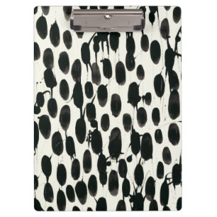 Invariable I   Black Watercolor Clipboard