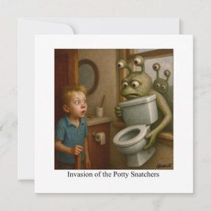 Invasion of the Potty Snatchers Invitation