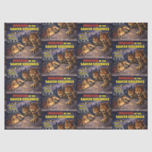 Invasion of the Saucer Squirrels Tissue Paper
