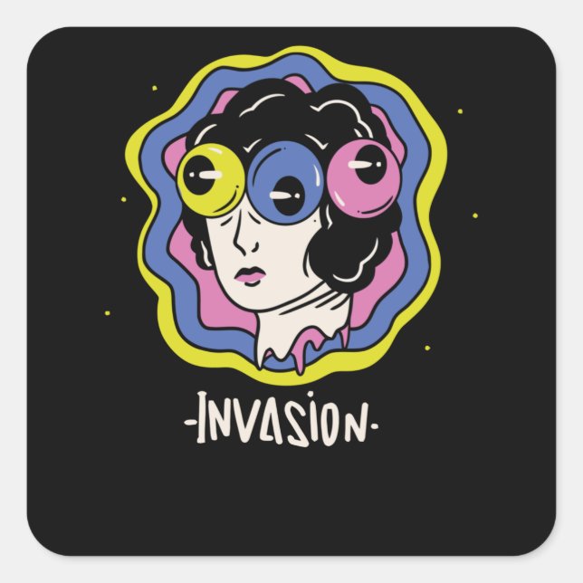 Invasion Square Sticker (Front)