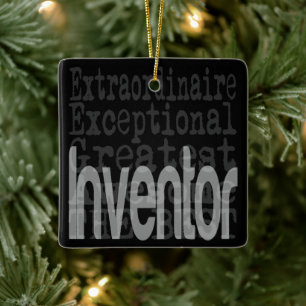 Inventor Extraordinaire Ceramic Ornament
