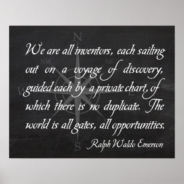 Inventors - Emerson Quote Inspirational Poster (Front)