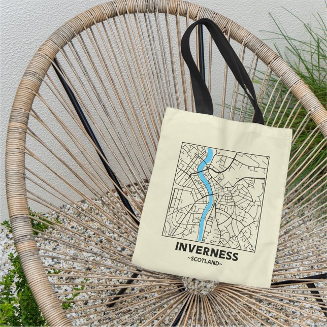 Inverness, Scotland City Map Tote Bag (Creator Uploaded)