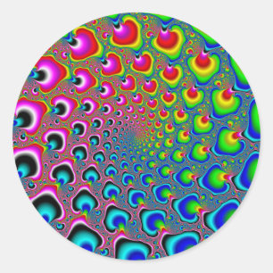 Inverse Spiral Classic Round Sticker