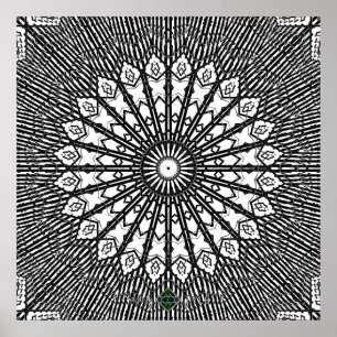 Invert Looking Glass Mandala Poster