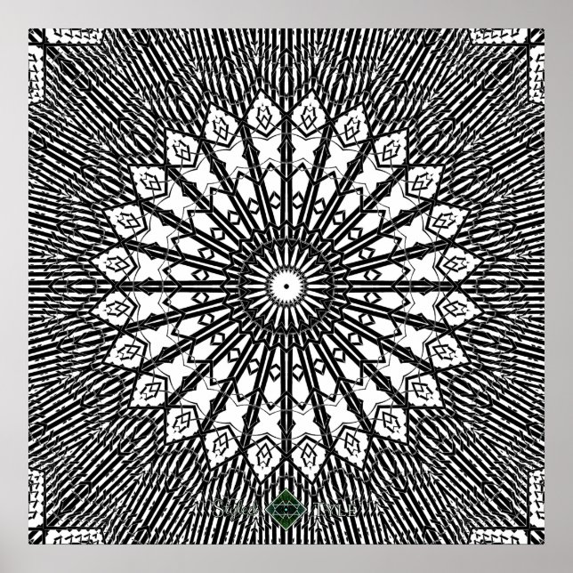 Invert Looking Glass Mandala Poster (Front)