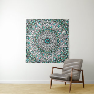 Invert Mosaic Mandala Tapestry