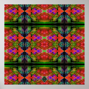 Invert Triangle Prism Quilt 2 Poster