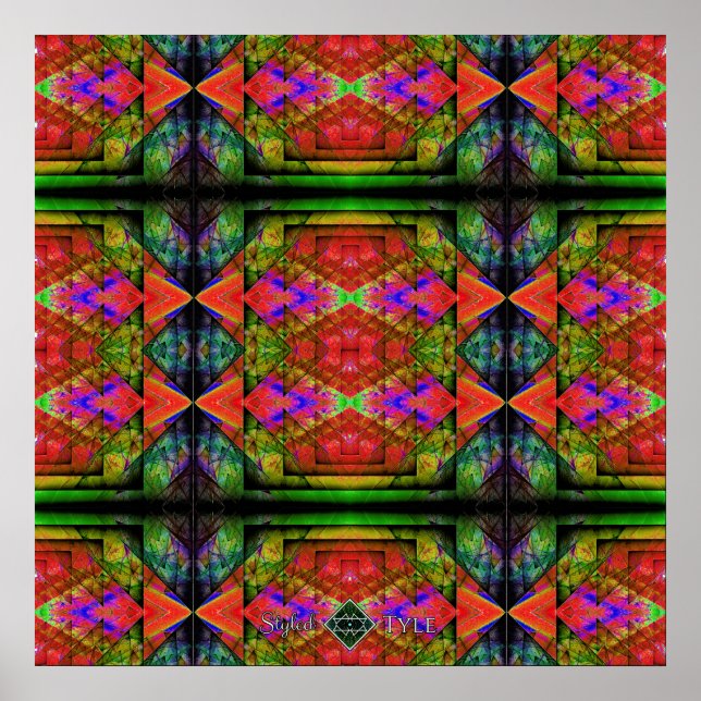 Invert Triangle Prism Quilt 2 Poster (Front)