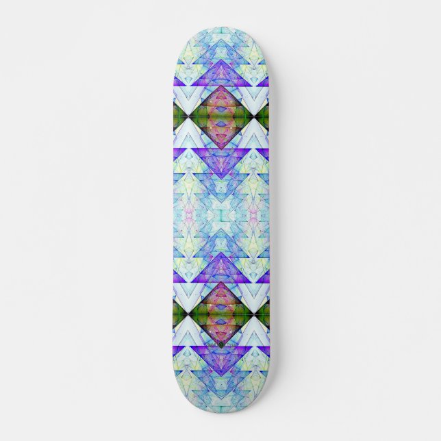 Invert Triangle Prism Quilt Skateboard (Front)