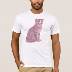 Inverted Cross Kitten American Apparel Shirt