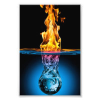 Inverted fire and water, highly detailed