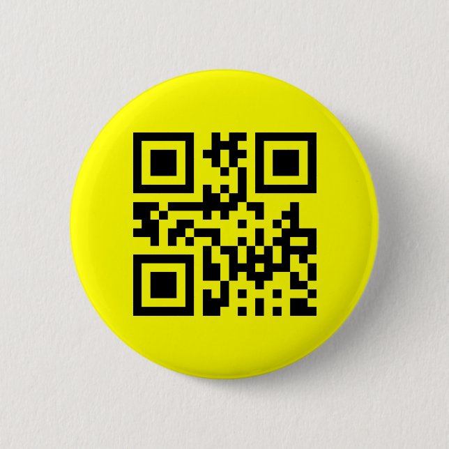 Inverted ☻ Happy Face -- QR Code 6 Cm Round Badge (Front)