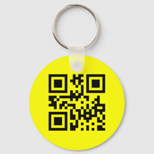 Inverted ☻ Happy Face -- QR Code Key Ring