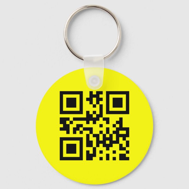 Inverted ☻ Happy Face -- QR Code Key Ring (Front)