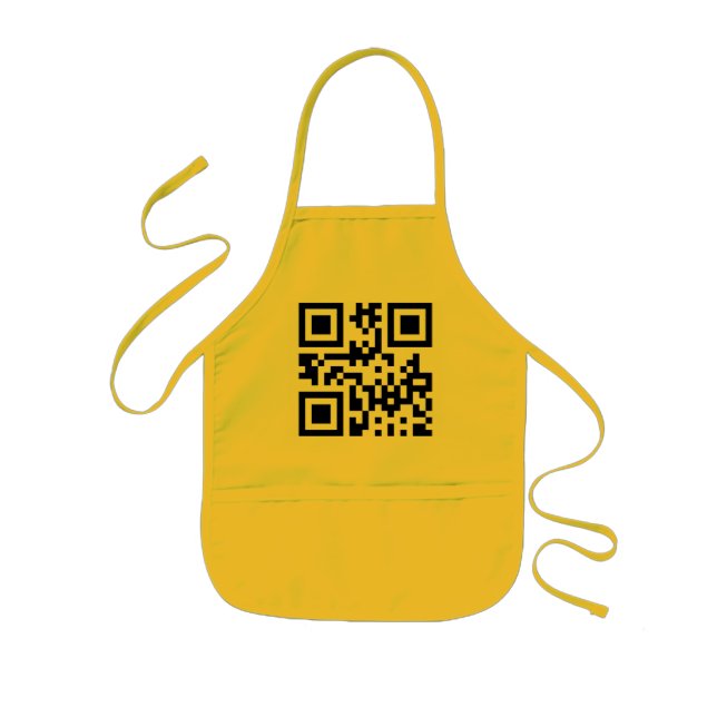 Inverted ☻ Happy Face -- QR Code Kids Apron (Front)