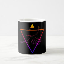 Inverted manta ray mug