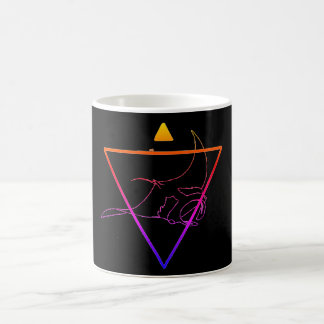 Inverted manta ray mug