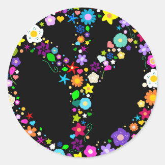Inverted Peace Sign - as its inventor wanted Classic Round Sticker