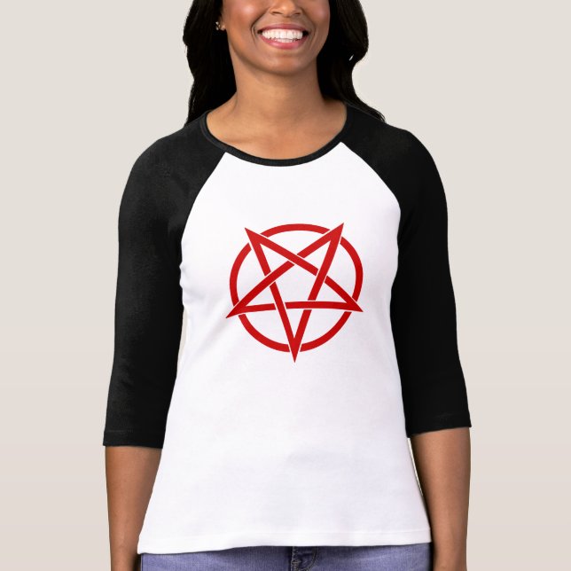 Inverted Pentagram 3/4 Sleeve T-Shirt (Front)