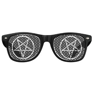 Inverted pentagram (background colour customisable retro sunglasses