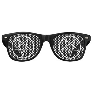Inverted pentagram (background colour retro sunglasses