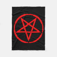Inverted Pentagram Fleece Blanket