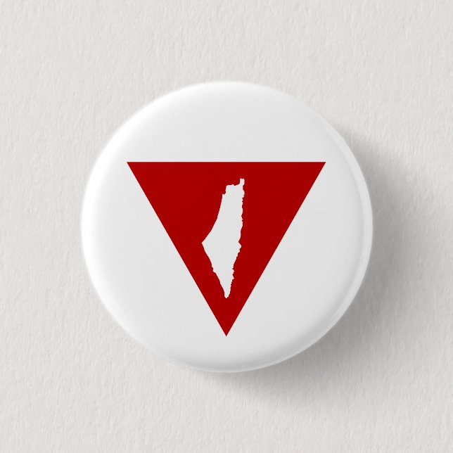 Inverted Red Triangle keffiyeh 3 Cm Round Badge (Front)