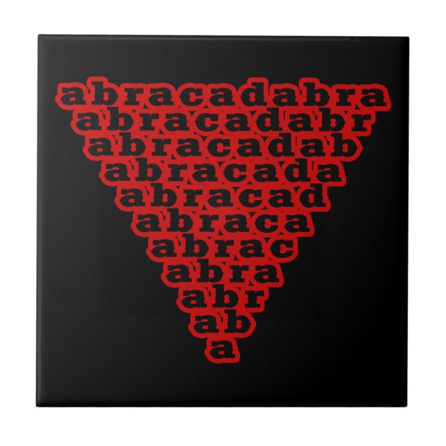 Inverted Triangle Abracadabra Tile (Front)