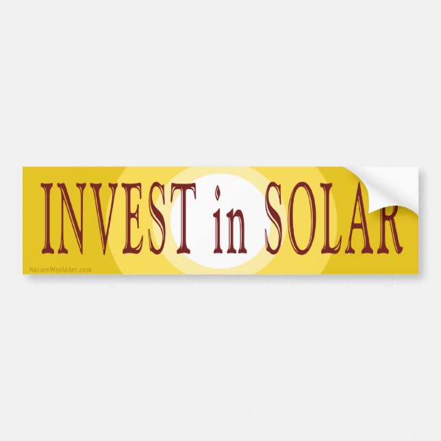 Invest in Solar Bumper Sticker (Front)
