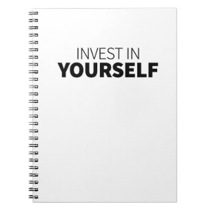 Invest in Yourself Quote Art Investing Encourageme Notebook