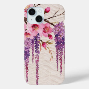 Investigation of Japanese Wisteria Flower Washi -  iPhone 15 Case