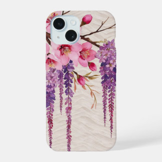 Investigation of Japanese Wisteria Flower Washi -  iPhone 15 Case