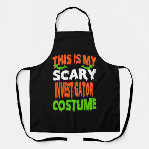 Investigator - SCARY COSTUME HALLOWEEN SHIRT Apron