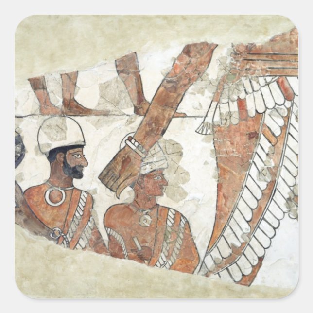 Investiture of the king by the goddess Ishtar Square Sticker (Front)