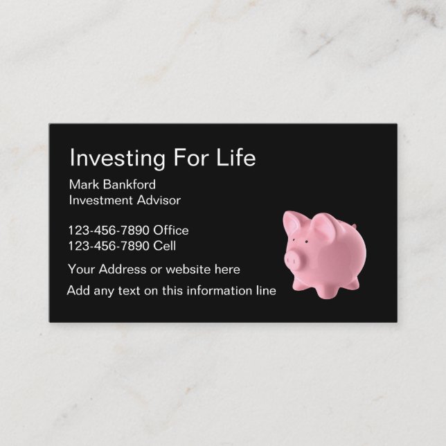 Investment Advisor Business Card (Front)