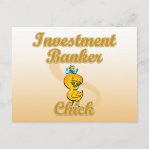 Investment Banker Chick Postcard