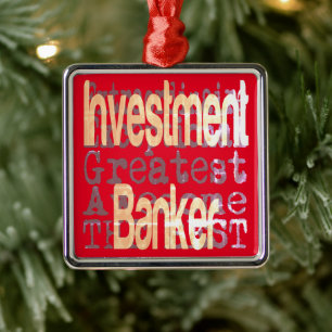 Investment Banker Extraordinaire Metal Tree Decoration