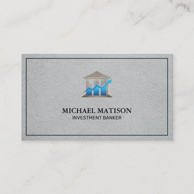 Investment Banker | Financial Stock Chart Business Card (Front)