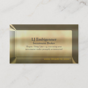 Investment Broker luxury gold-effect Business Card