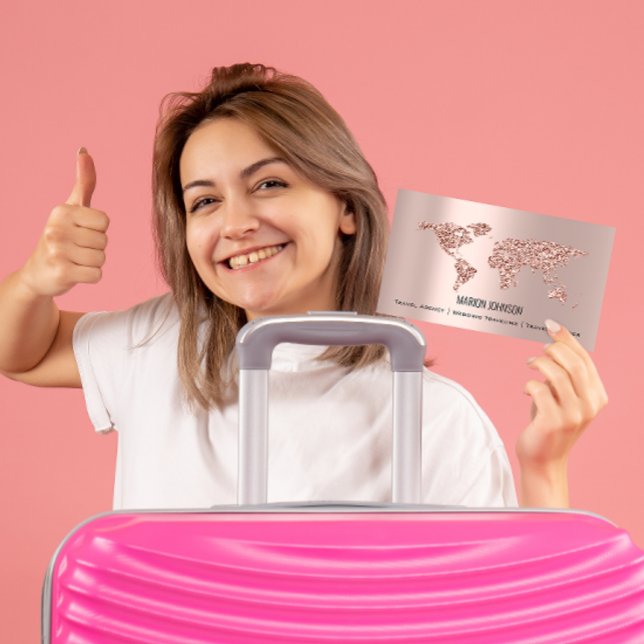 Investments Finance Wedding Travelling World Rose Business Card (Creator Uploaded)