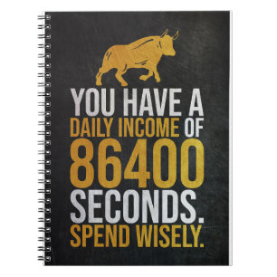 Investor 86400 Seconds Daily Income Notebook