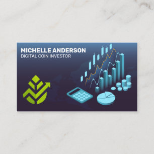 Investor Ai Fintech Stocks Chart Business Card