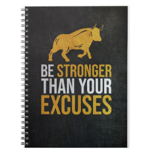 Investor Be Stronger Than Your Excuses Notebook