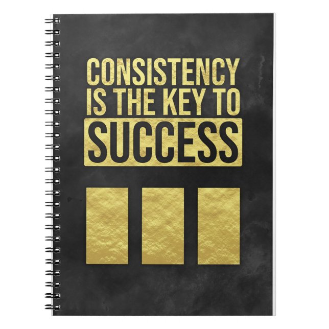 Investor Consistency Is The Key To Success Notebook (Front)