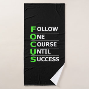 Investor Follow One Course Until Success Bath Towel