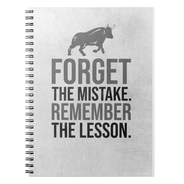 Investor Forget The Mistake Notebook (Front)