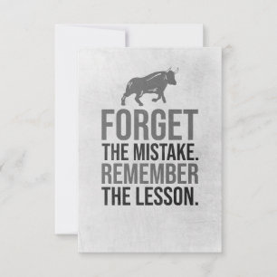 Investor Forget The Mistake Thank You Card