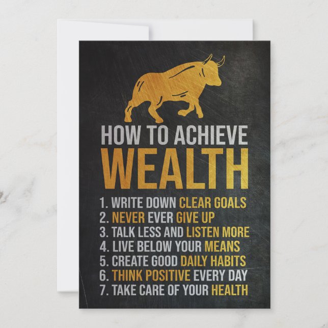 Investor How To Achieve Wealth Save The Date (Front)