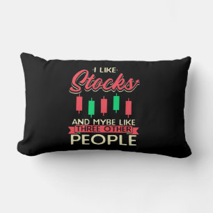 Investor I Like Stocks Lumbar Cushion